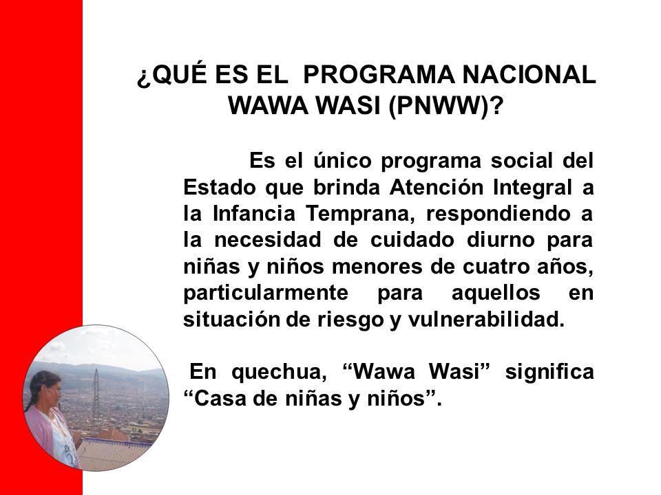 ¿QUÉ ES EL PROGRAMA NACIONAL WAWA WASI (PNWW)