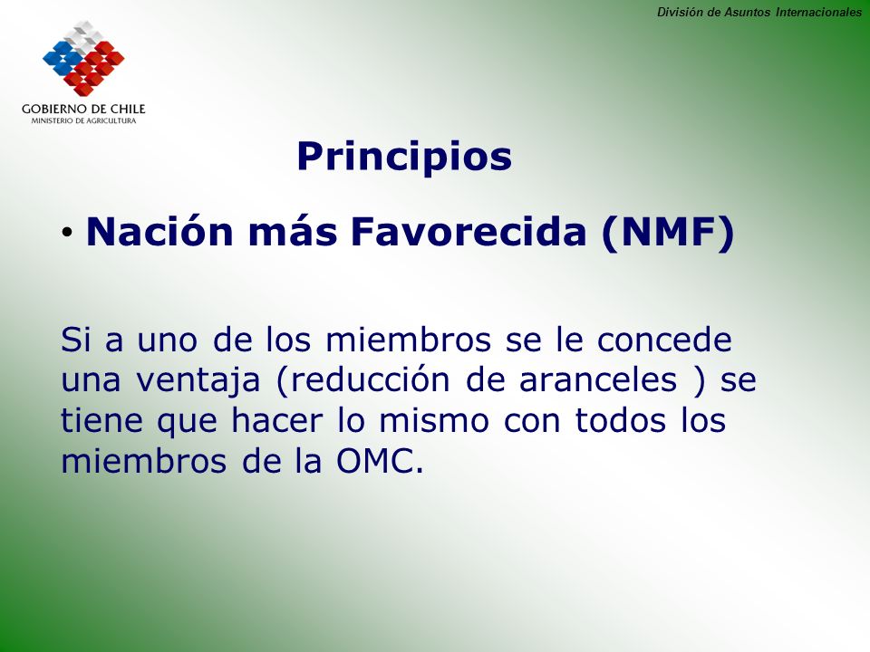 Nación más Favorecida (NMF)