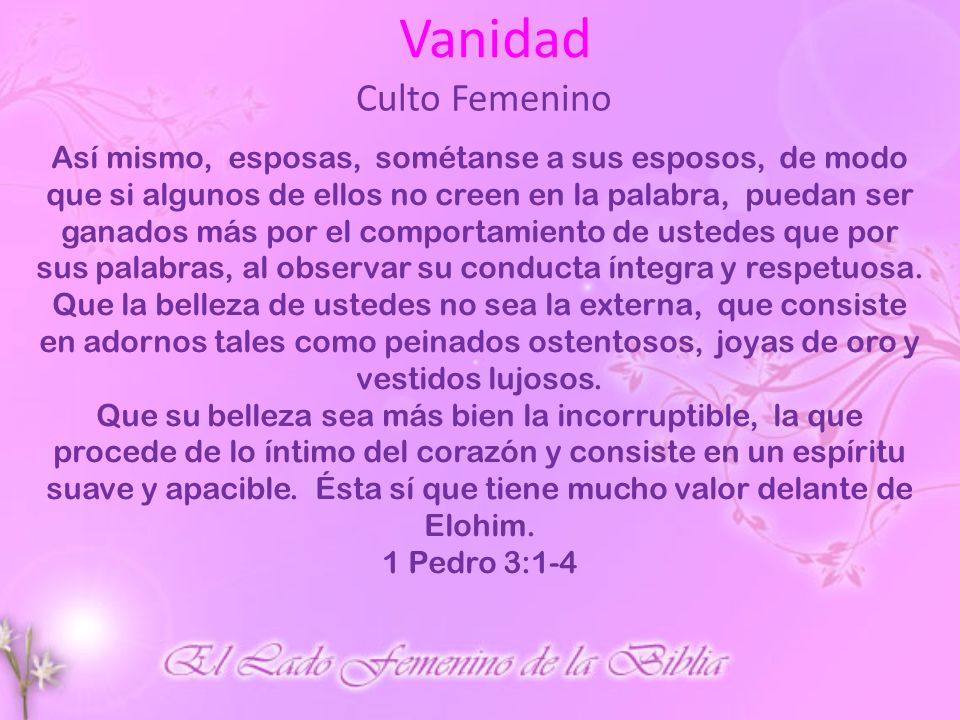 Vanidad Culto Femenino