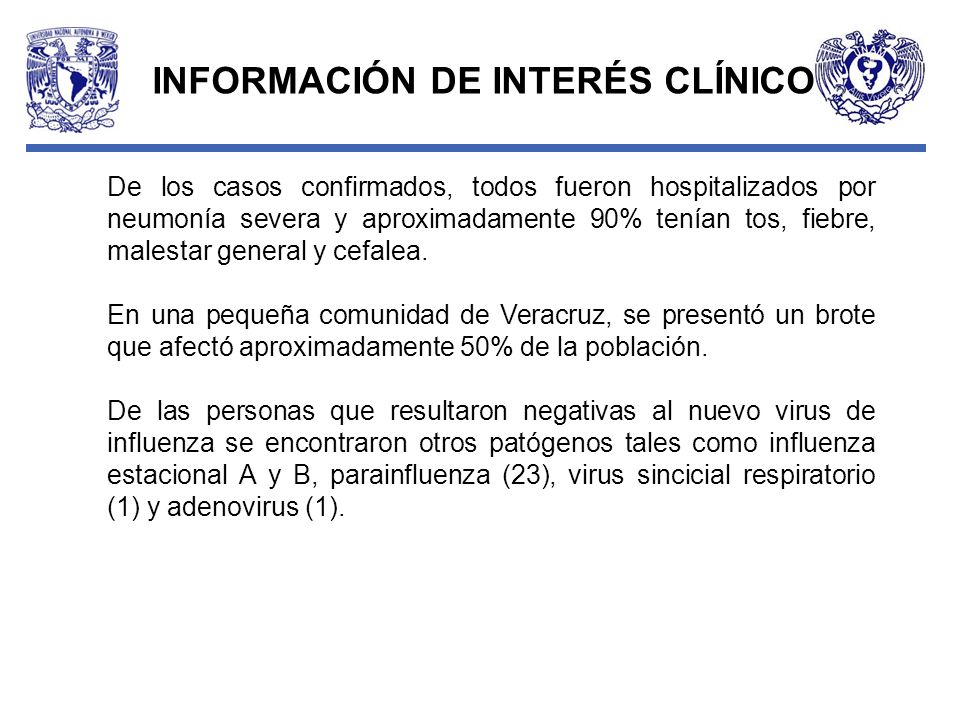 INFORMACIÓN DE INTERÉS CLÍNICO