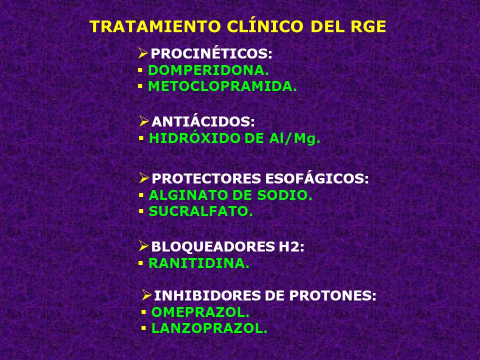 TRATAMIENTO CLÍNICO DEL RGE