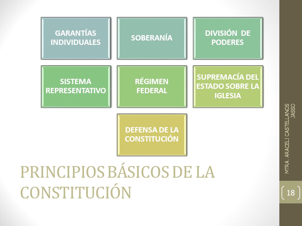 PRINCIPIOS BÁSICOS DE LA CONSTITUCIÓN