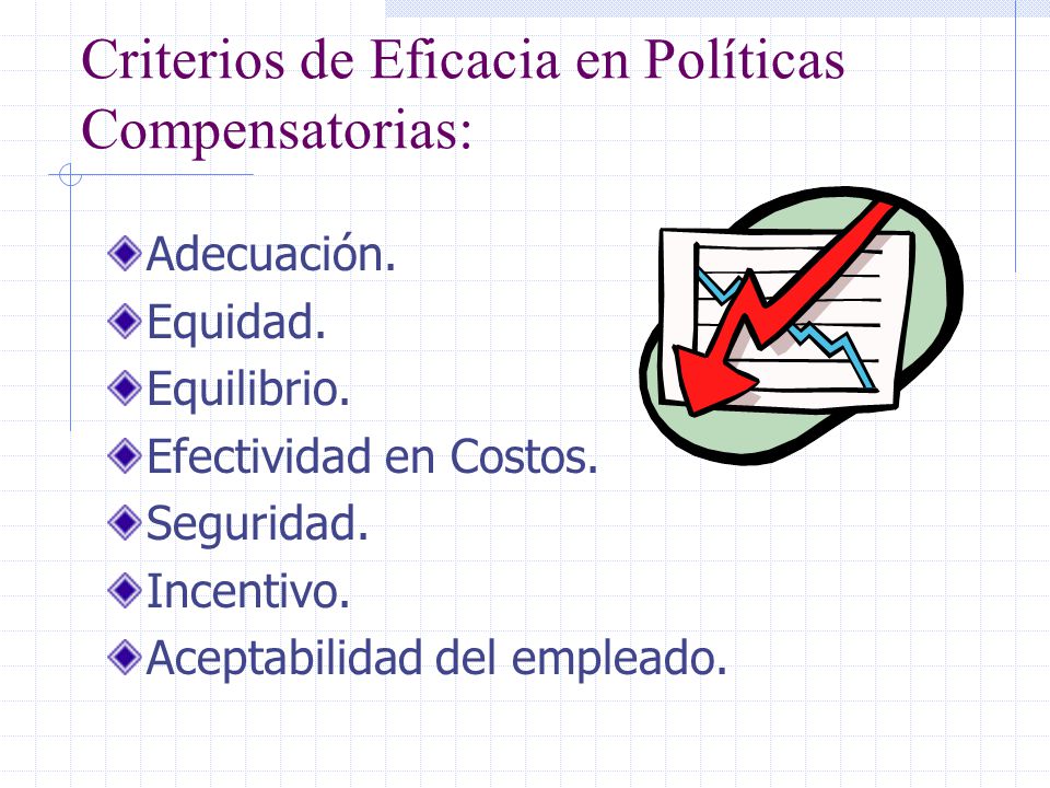 Criterios de Eficacia en Políticas Compensatorias: