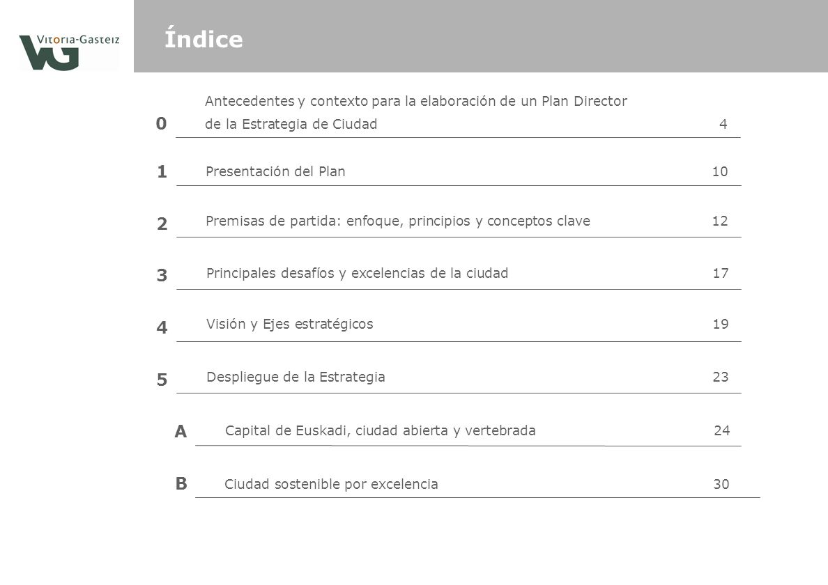 Índice Antecedentes y contexto para la elaboración de un Plan Director. de la Estrategia de Ciudad 4.