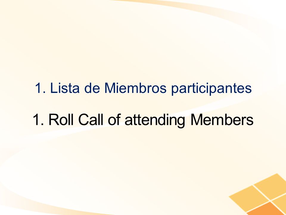 1. Lista de Miembros participantes