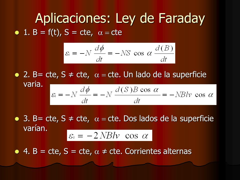Aplicaciones: Ley de Faraday