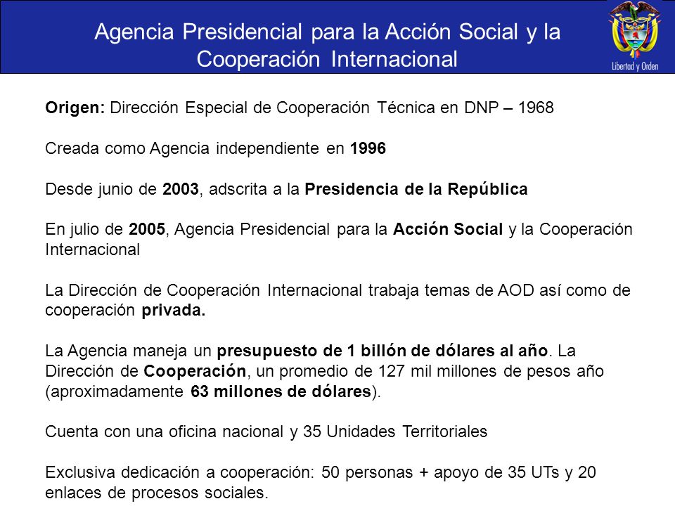 Agencia Presidencial para la Acción Social y la Cooperación Internacional