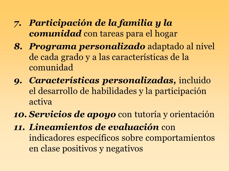 Participación de la familia y la comunidad con tareas para el hogar