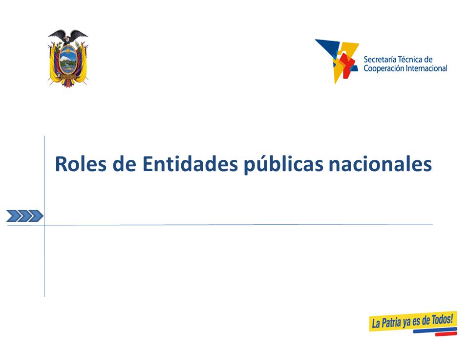 Roles de Entidades públicas nacionales