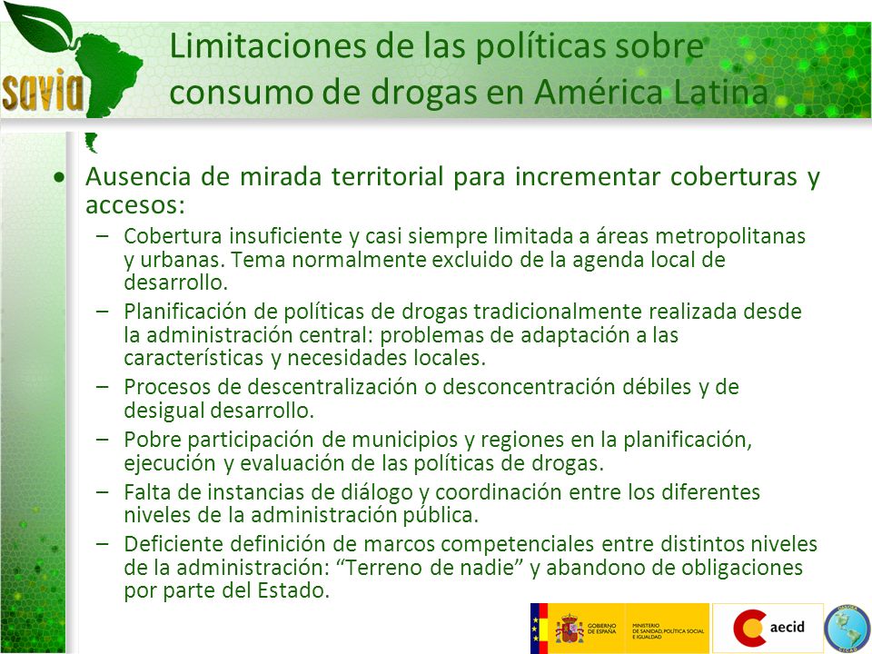Limitaciones de las políticas sobre consumo de drogas en América Latina