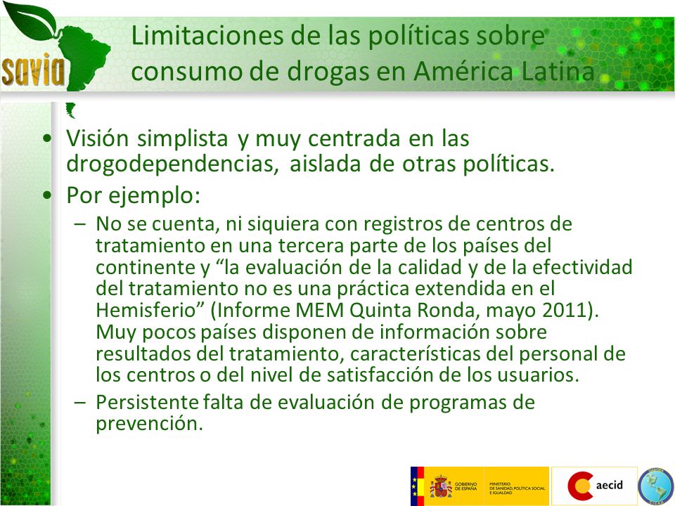 Limitaciones de las políticas sobre consumo de drogas en América Latina