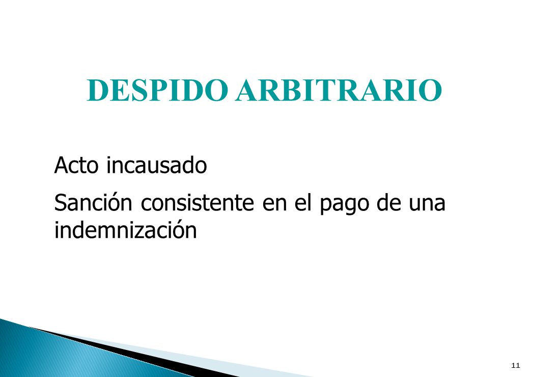 DESPIDO ARBITRARIO Acto incausado