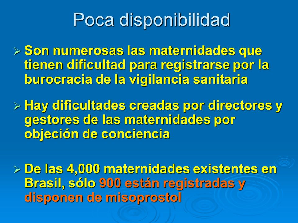 Poca disponibilidad Son numerosas las maternidades que tienen dificultad para registrarse por la burocracia de la vigilancia sanitaria.