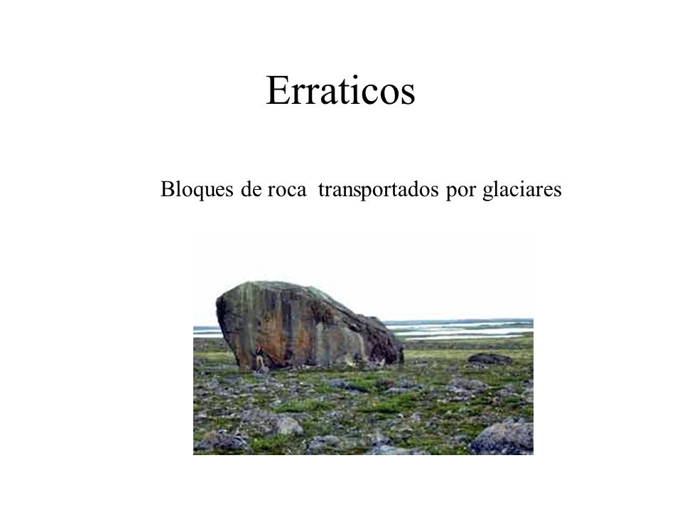 Erraticos Bloques de roca transportados por glaciares