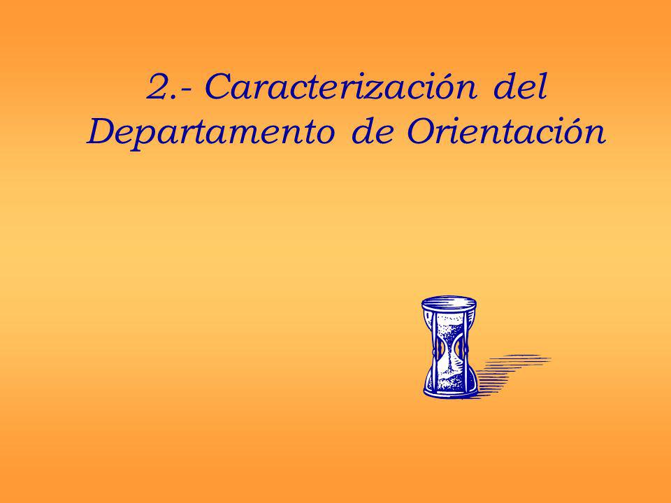 2.- Caracterización del Departamento de Orientación