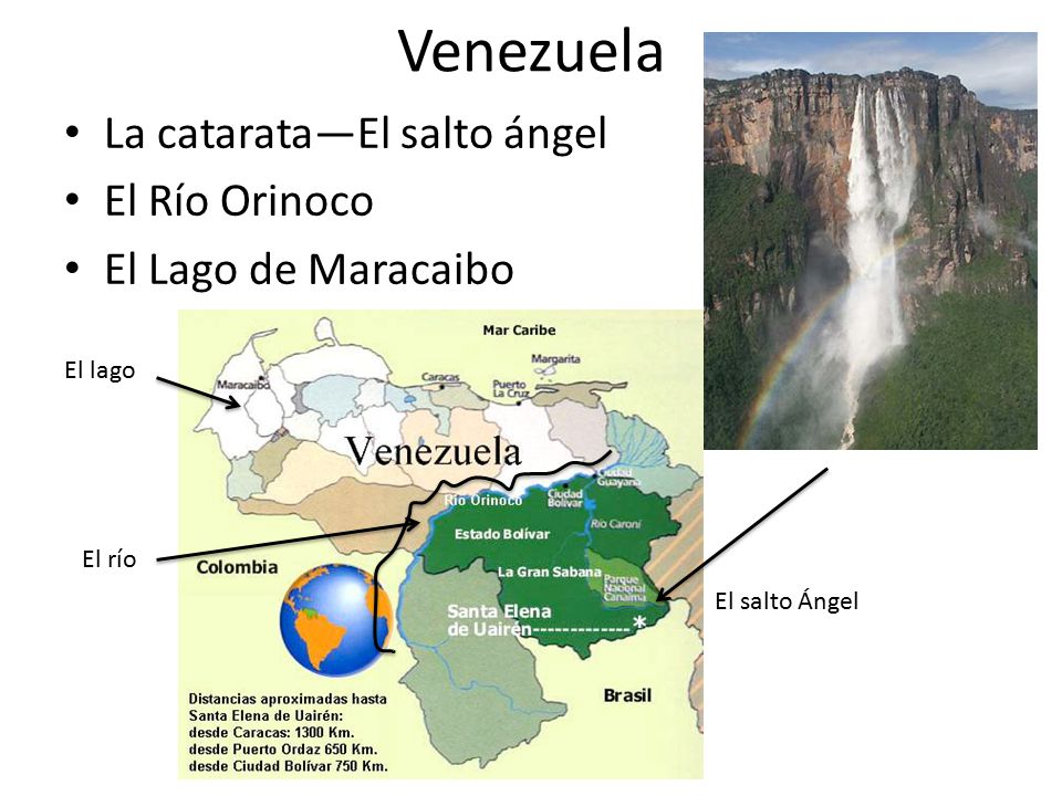 Venezuela La catarata—El salto ángel El Río Orinoco