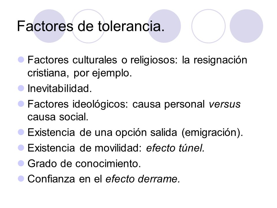 Factores de tolerancia.