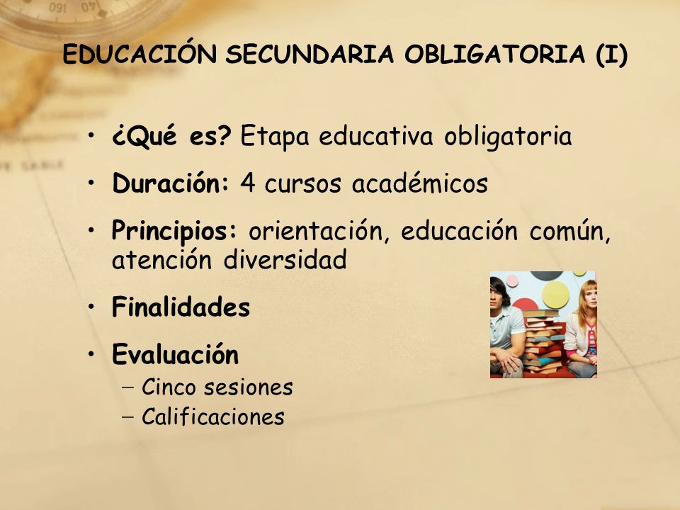 EDUCACIÓN SECUNDARIA OBLIGATORIA (I)