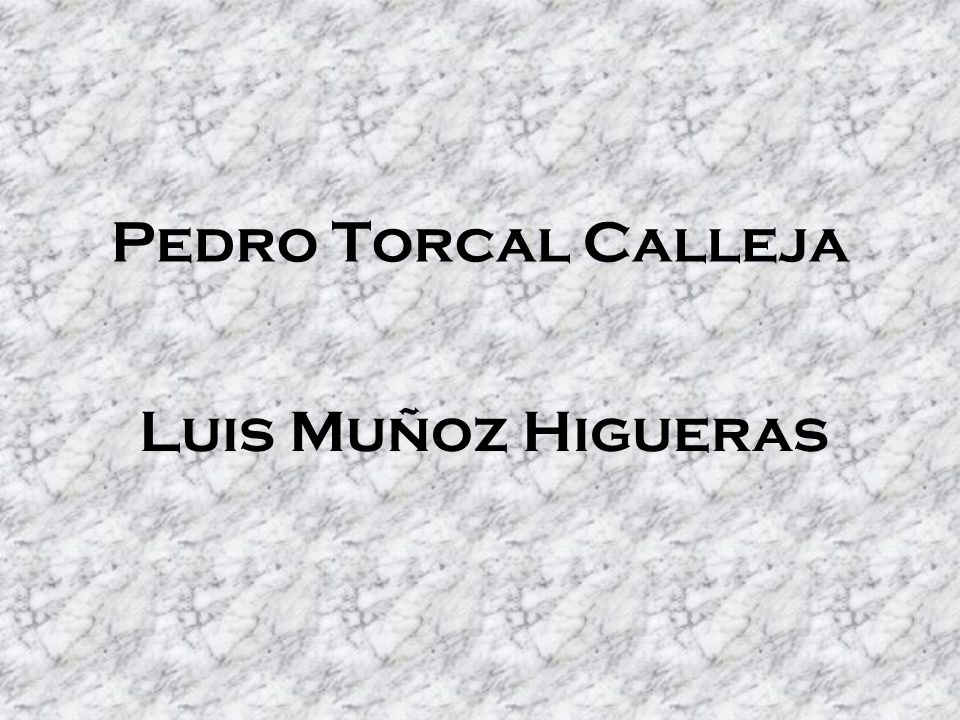 Pedro Torcal Calleja Luis Muñoz Higueras