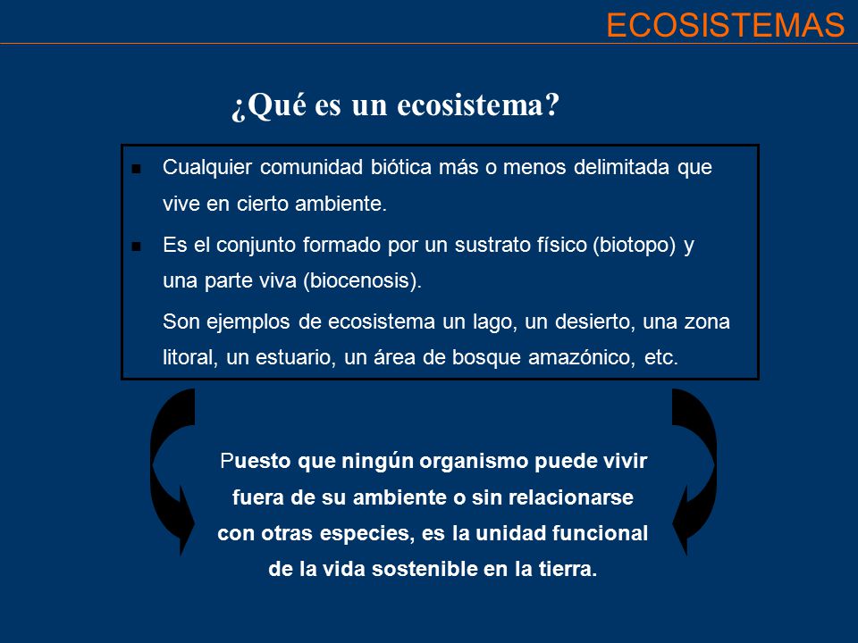 ECOSISTEMAS ¿Qué es un ecosistema