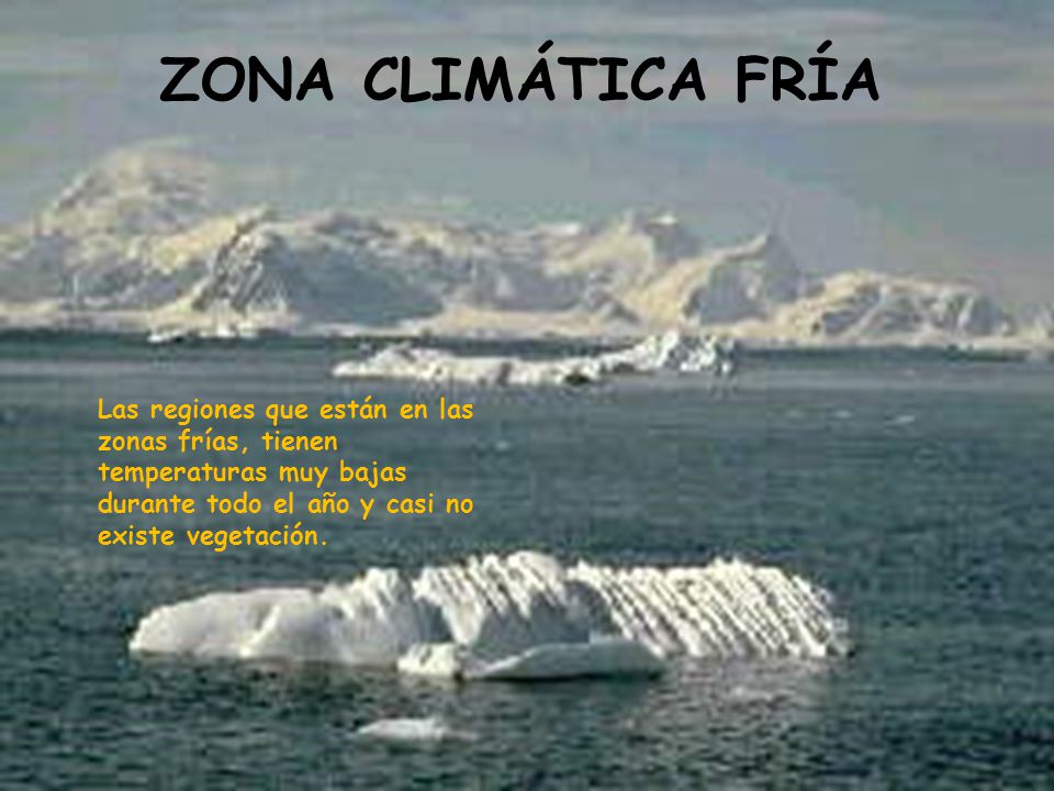 ZONA CLIMÁTICA FRÍA ZONA CLIMÁTICA FRÍA
