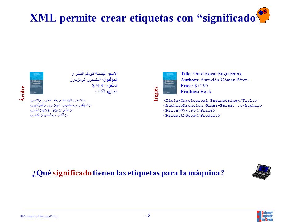 XML permite crear etiquetas con significado