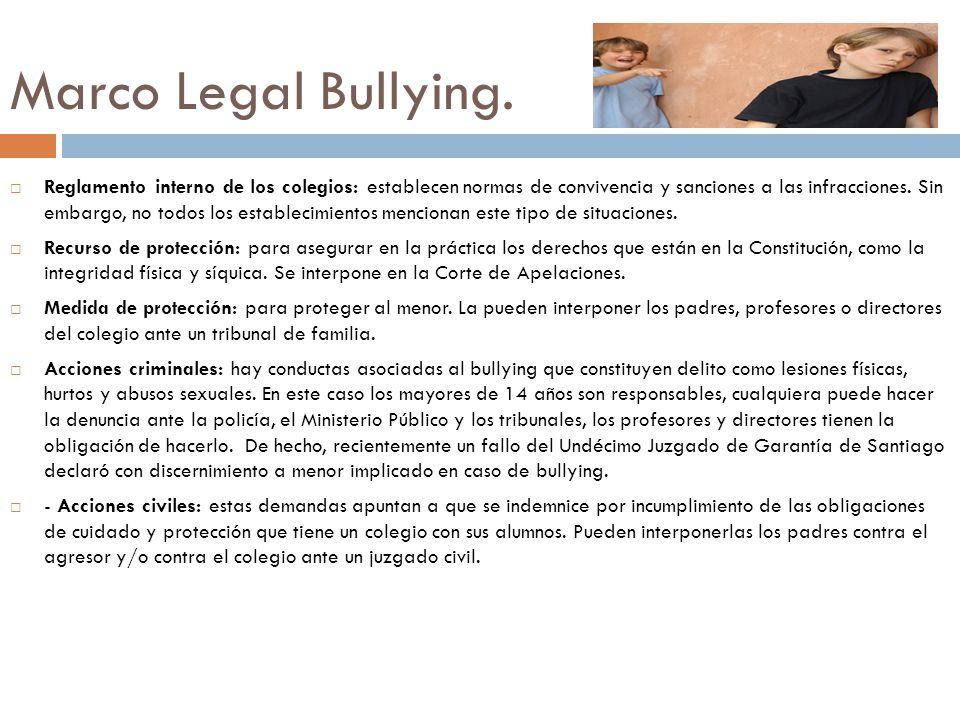 Marco Legal Bullying.