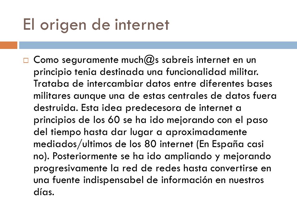 El origen de internet