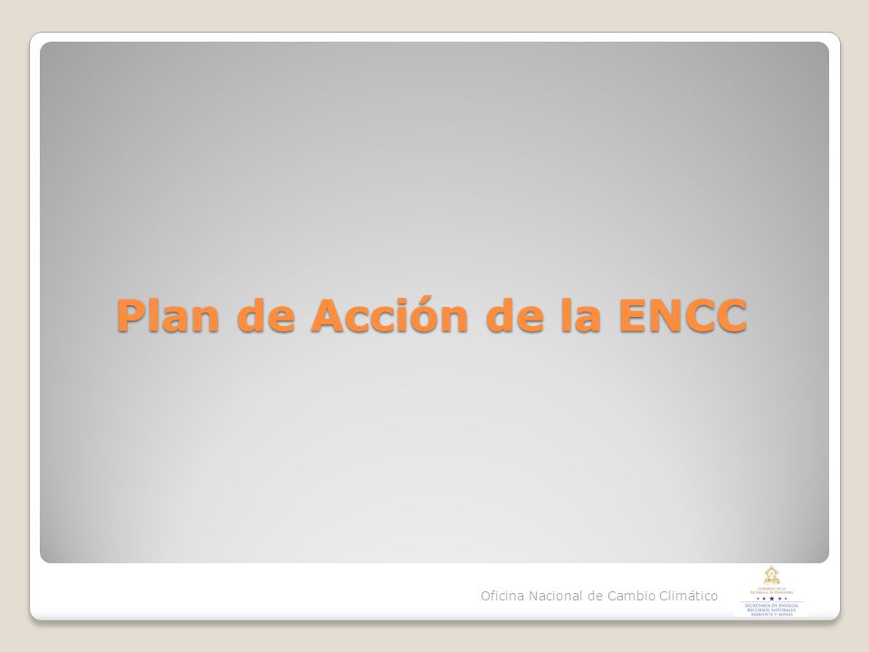 Plan de Acción de la ENCC