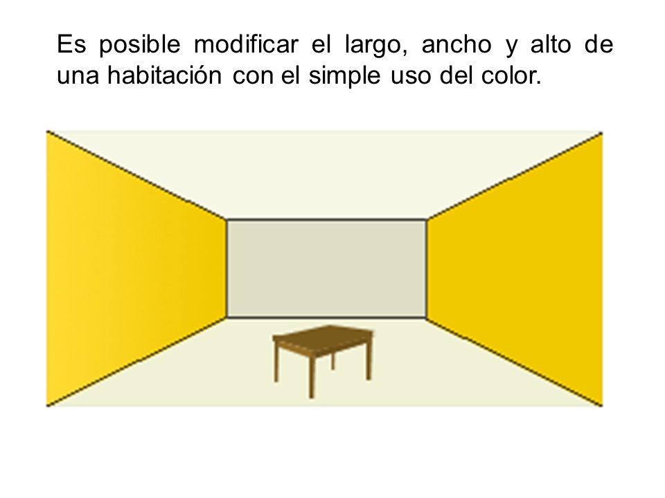 Es posible modificar el largo, ancho y alto de una habitación con el simple uso del color.