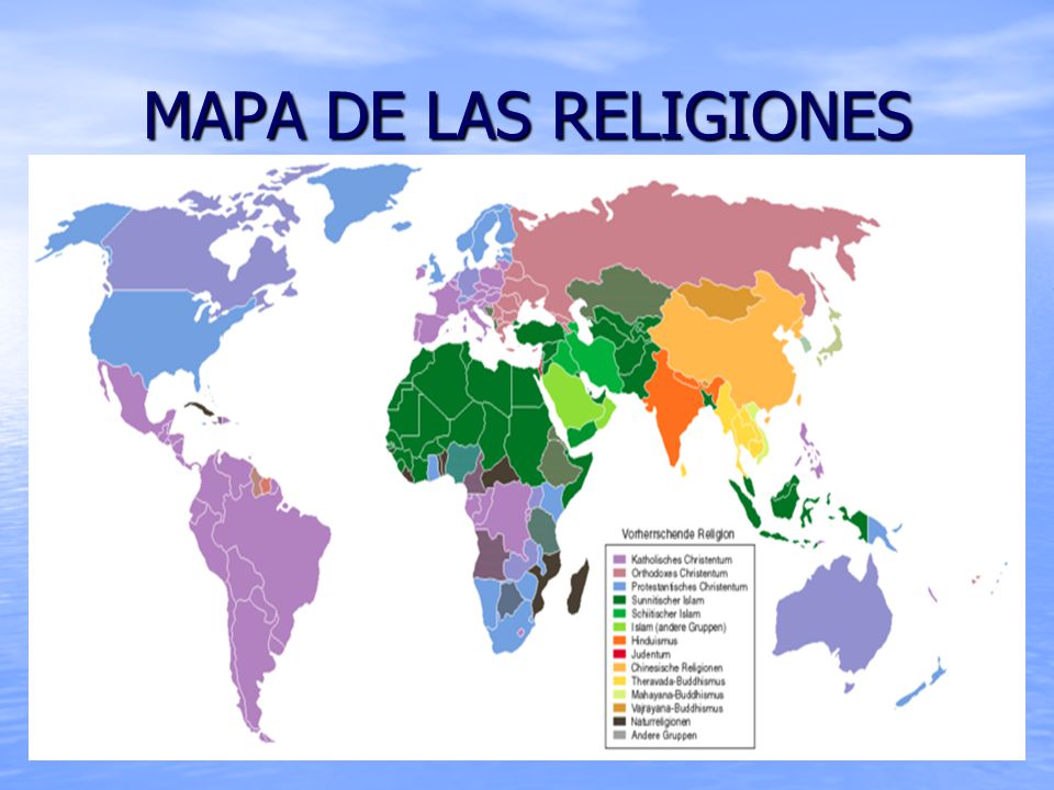 MAPA DE LAS RELIGIONES