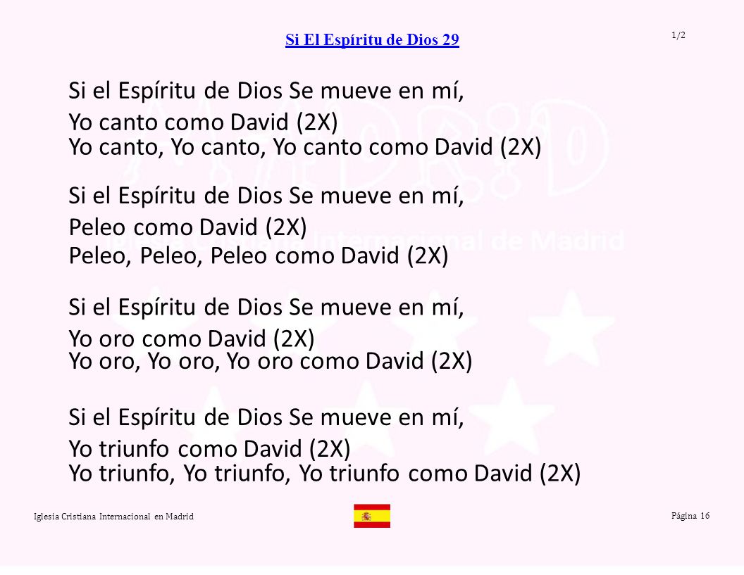 Si el Espíritu de Dios Se mueve en mí, Yo canto como David (2X)