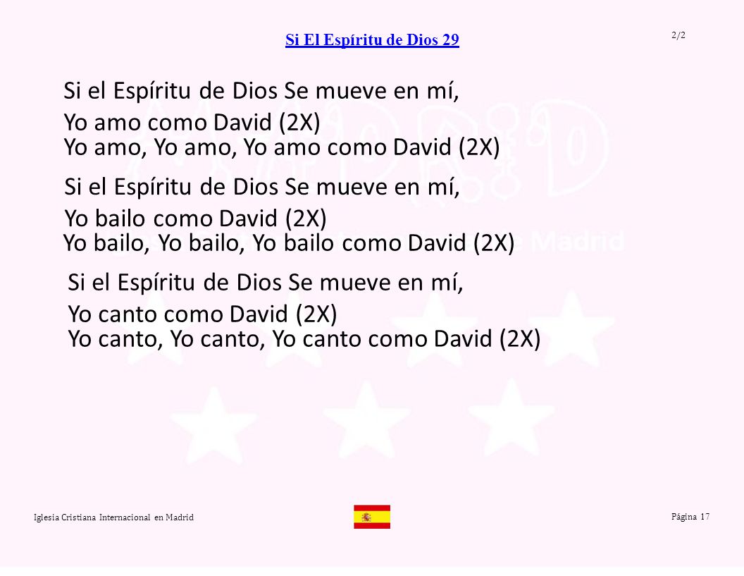 Si el Espíritu de Dios Se mueve en mí, Yo amo como David (2X)
