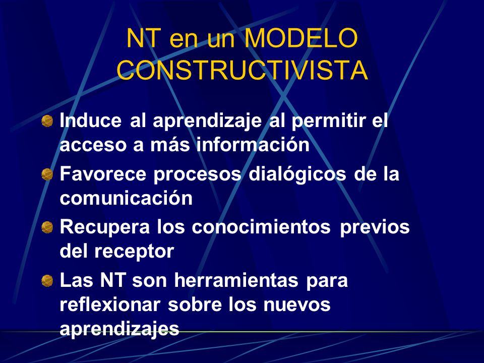 NT en un MODELO CONSTRUCTIVISTA