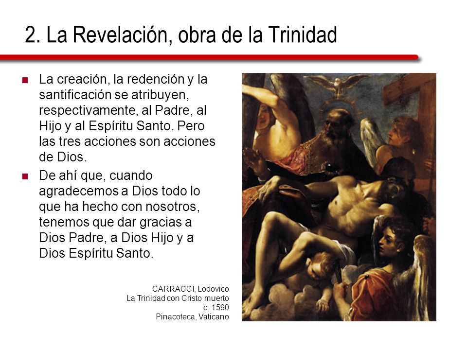 2. La Revelación, obra de la Trinidad