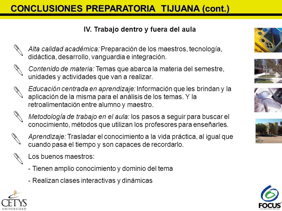       CONCLUSIONES PREPARATORIA TIJUANA (cont.)