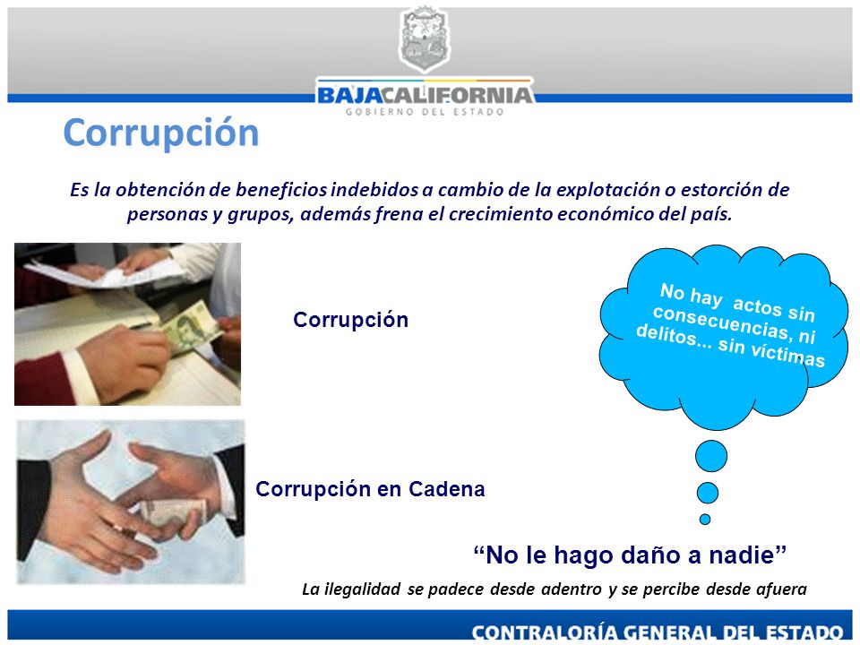Corrupción No le hago daño a nadie