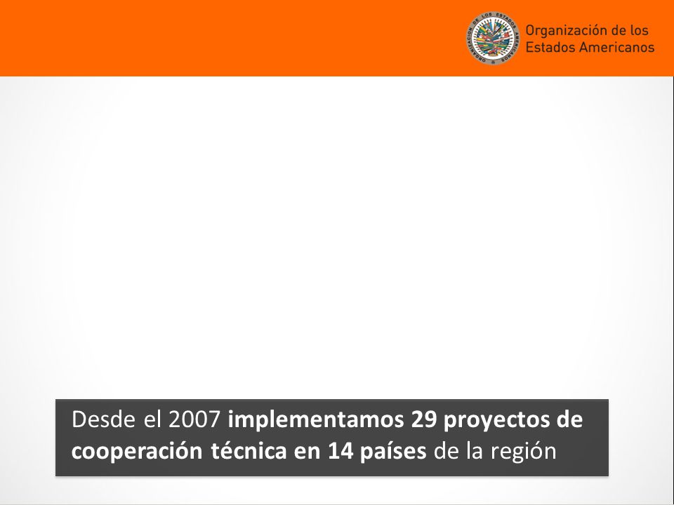 Desde el 2007 implementamos 29 proyectos de cooperación técnica en 14 países de la región