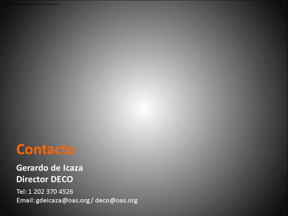 Contacto Gerardo de Icaza Director DECO Tel: