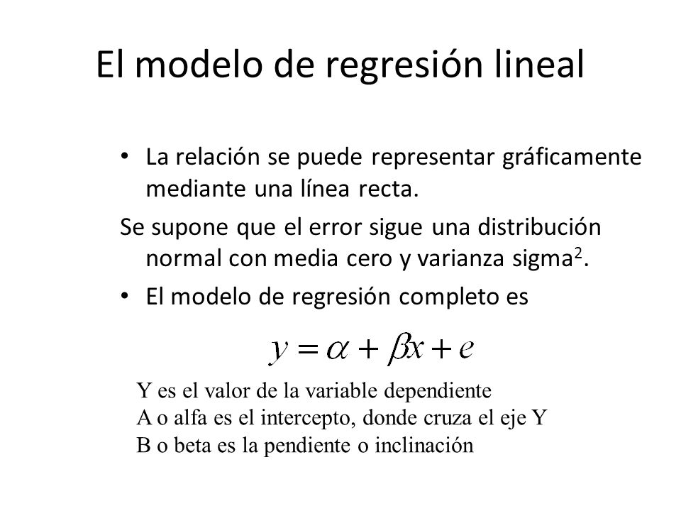 El modelo de regresión lineal