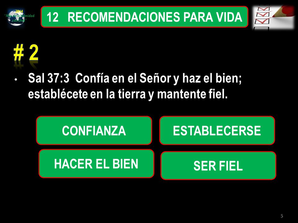 Año de la Intimidad con Dios 12 RECOMENDACIONES PARA VIDA