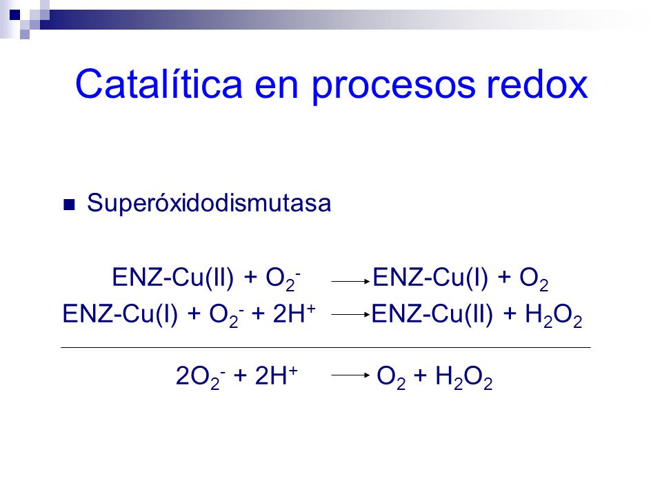 Catalítica en procesos redox