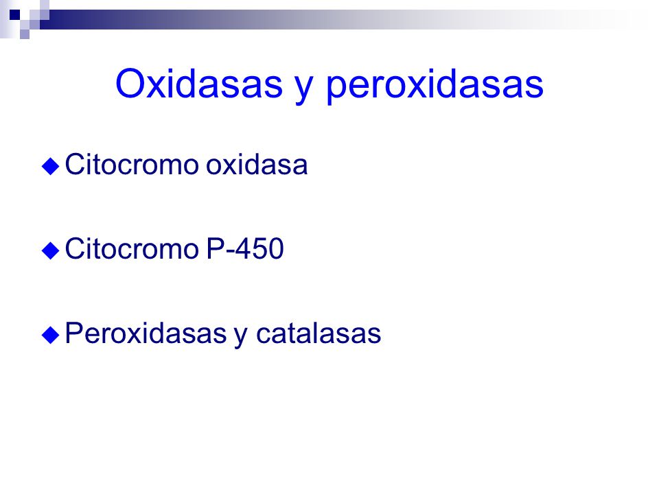 Oxidasas y peroxidasas