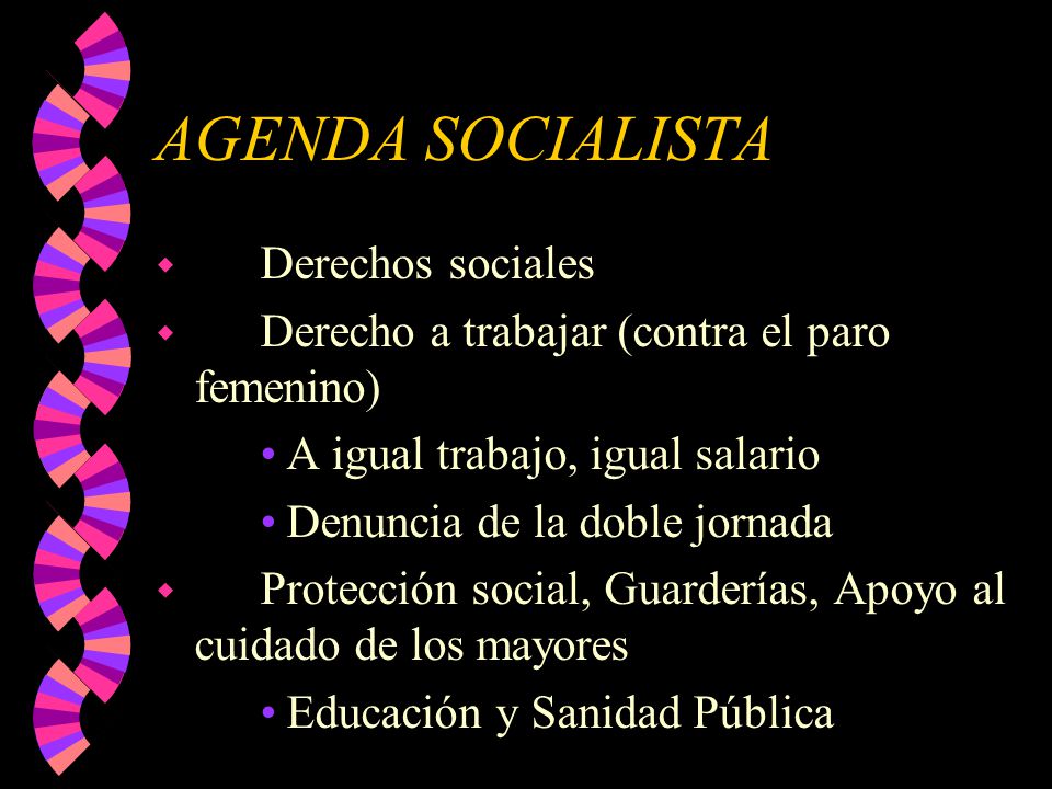 AGENDA SOCIALISTA Derechos sociales