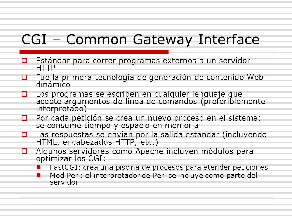 CGI – Common Gateway Interface