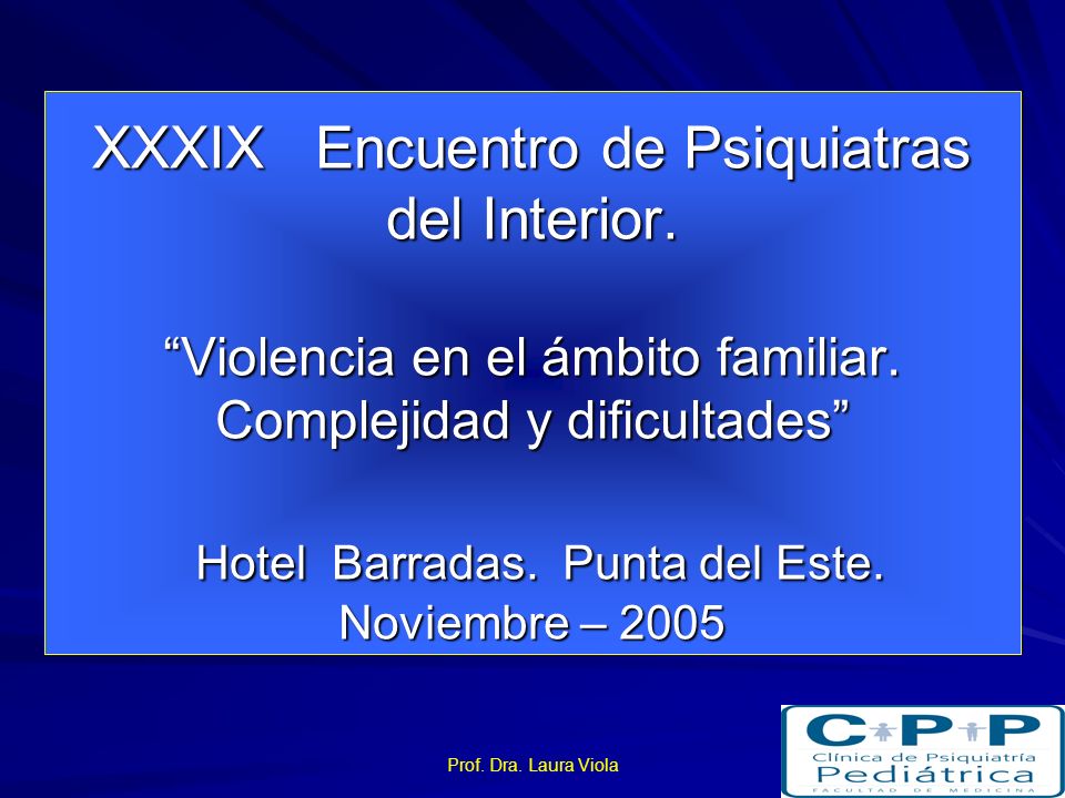 XXXIX Encuentro de Psiquiatras del Interior