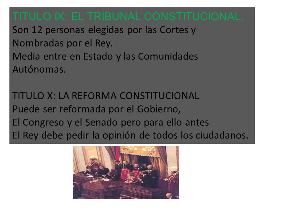 TITULO IX: EL TRIBUNAL CONSTITUCIONAL.