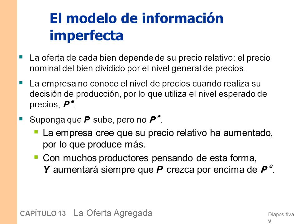 El modelo de información imperfecta