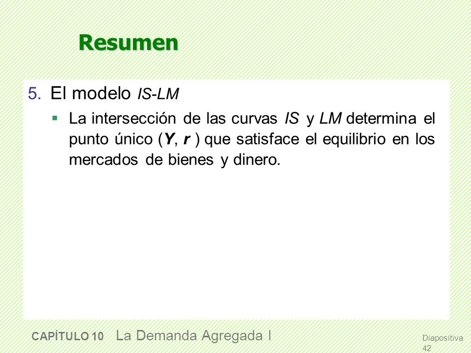 Resumen El modelo IS-LM