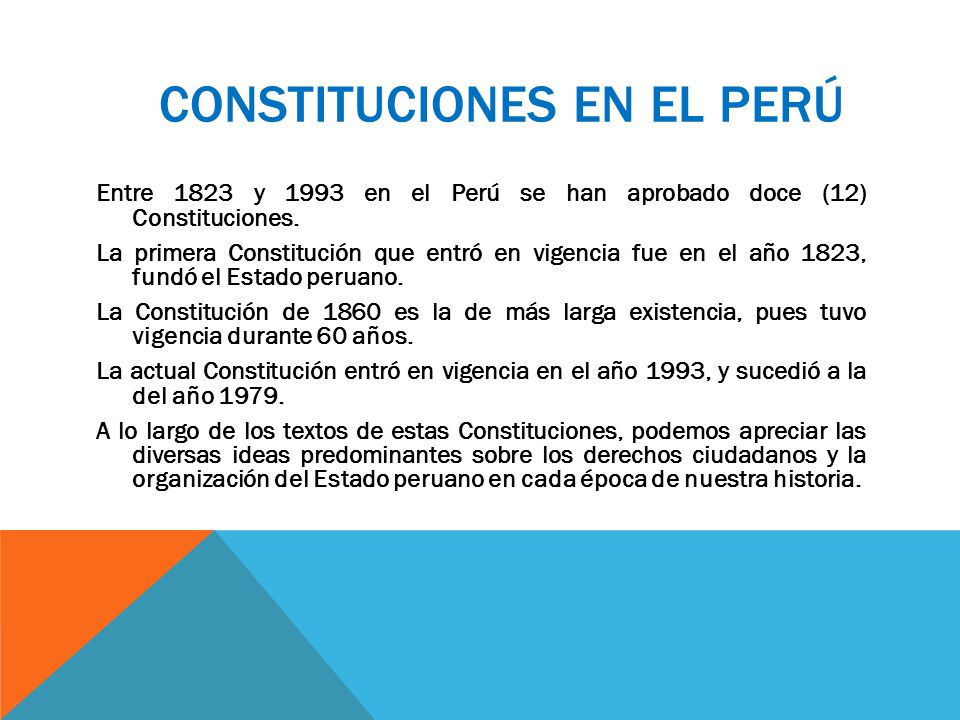 CONSTITUCIONES EN EL PERÚ
